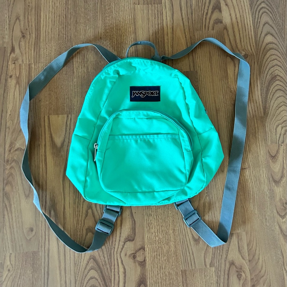 JanSport Green and Gray Mini-Backpack